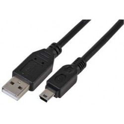 USB Mini B Lead 2m Black